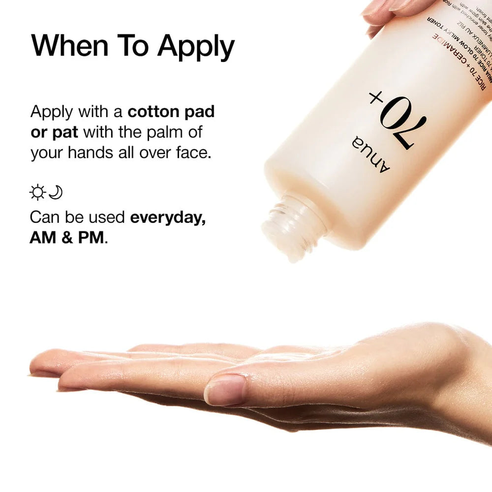 ANUA Rice 70 Glow Milky Toner (250ml)