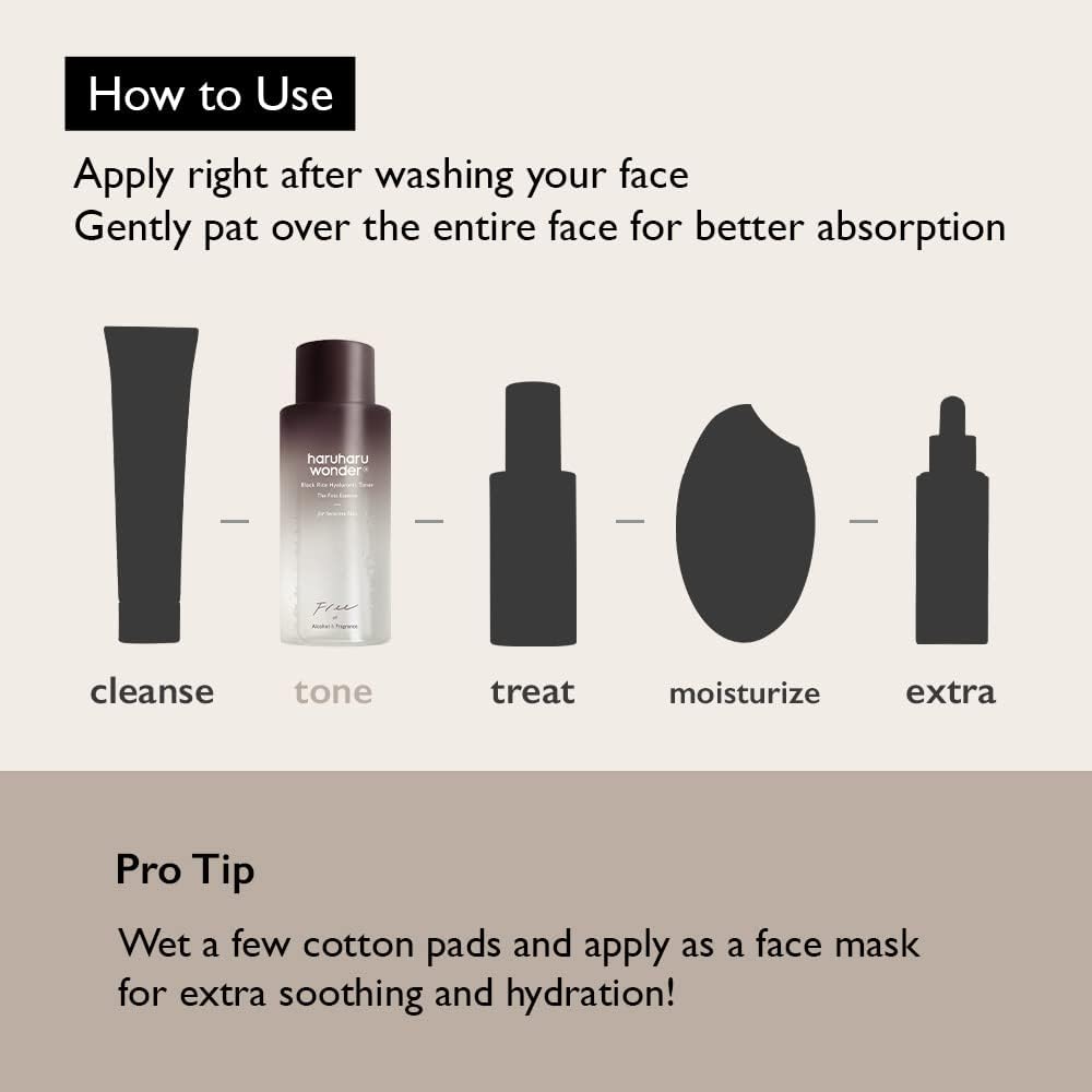 HARUHARU WONDER Black Rice Hyaluronic Toner (150ml) (Sensitive Skin)