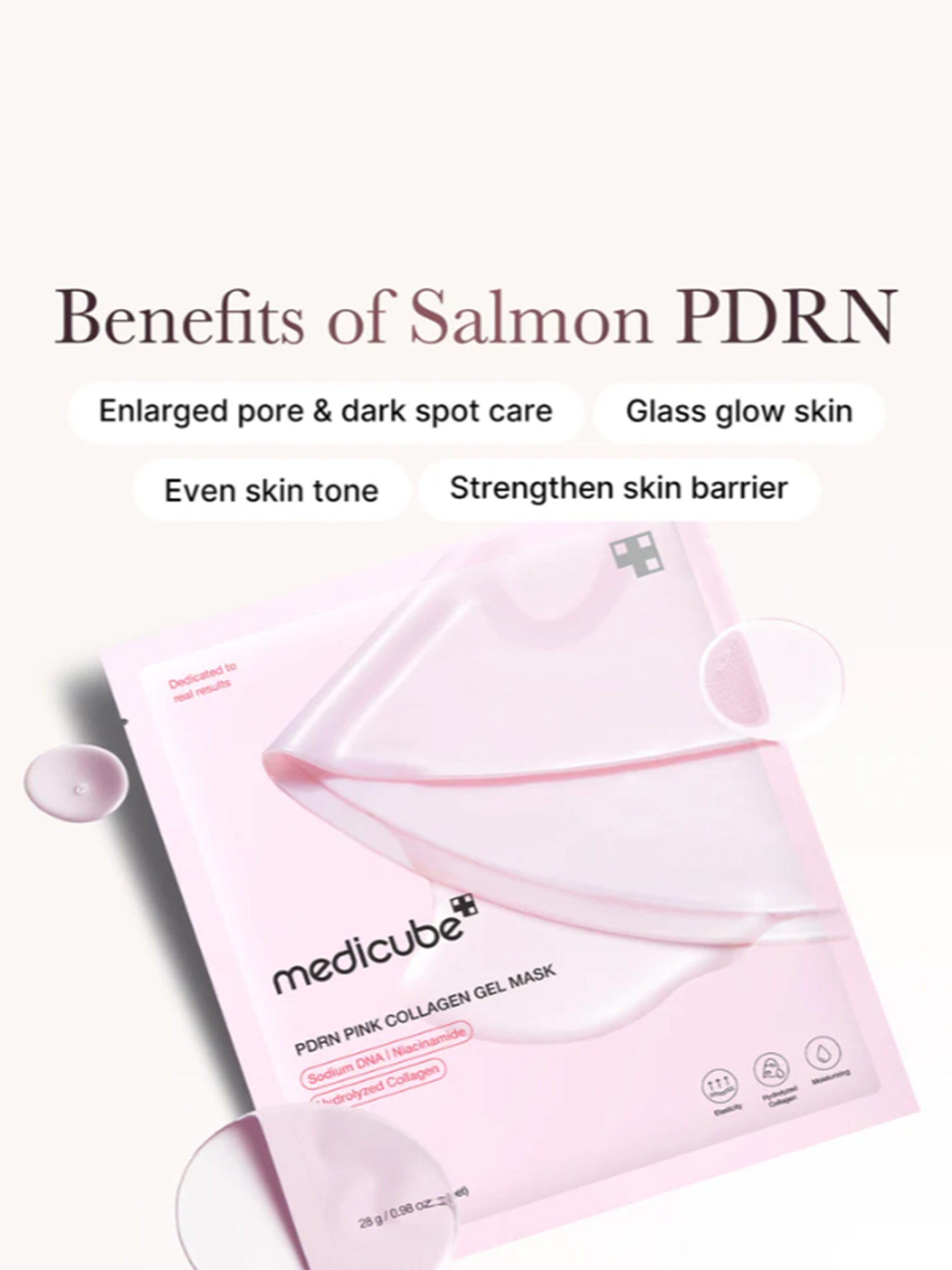 MEDICUBE PDRN Pink Collagen Gel Mask (28g) 1 Pc