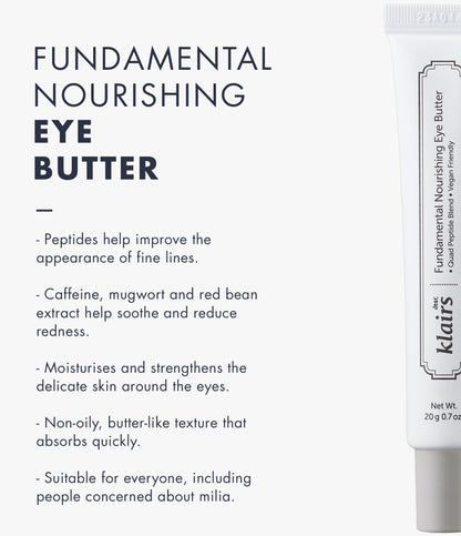 CIETTE BEAUTY - DEAR, KLAIRS Fundamental Nourishing Eye Butter (20g)