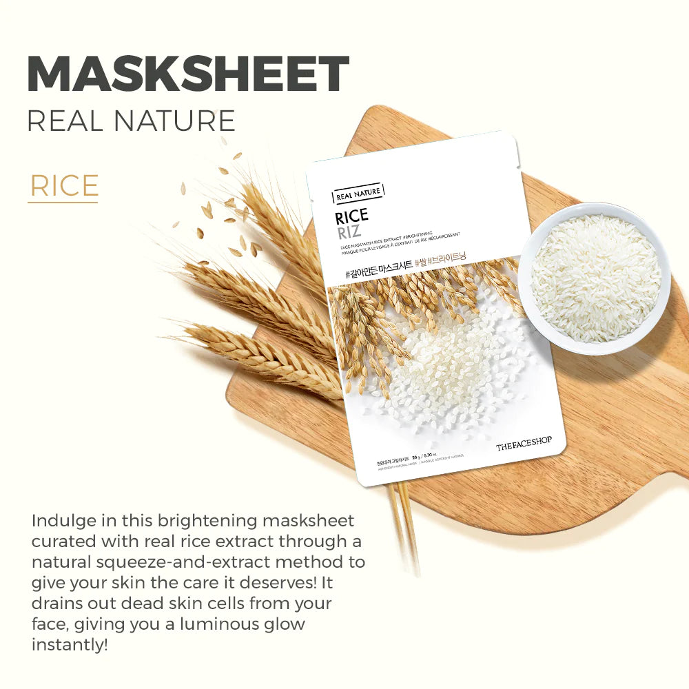 CIETTE BEAUTY - THE FACE SHOP Real Nature Rice Face Mask (20g)