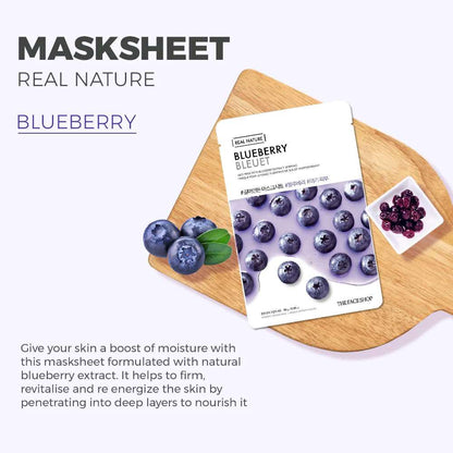 THE FACE SHOP Real Nature Blueberry Face Mask (20g)