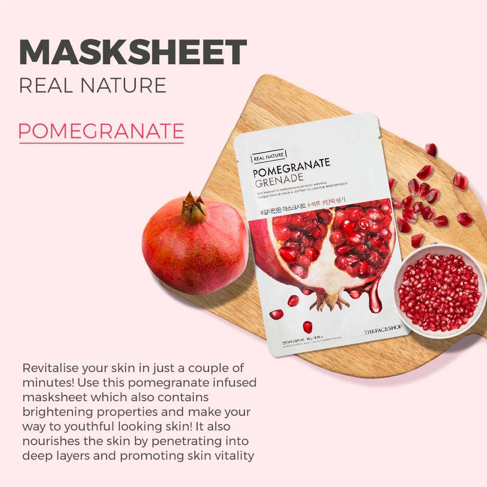 THE FACE SHOP Real Nature Pomegranate Face Mask (20g)