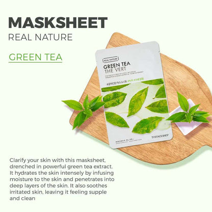 THE FACE SHOP Real Nature Green Tea Face Mask (20g)