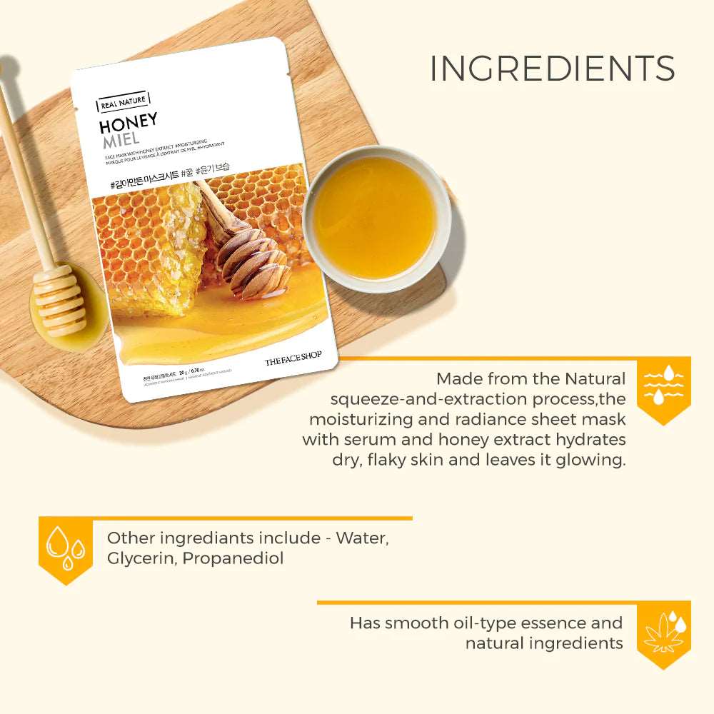 THE FACE SHOP Real Nature Honey Face Mask (20g)