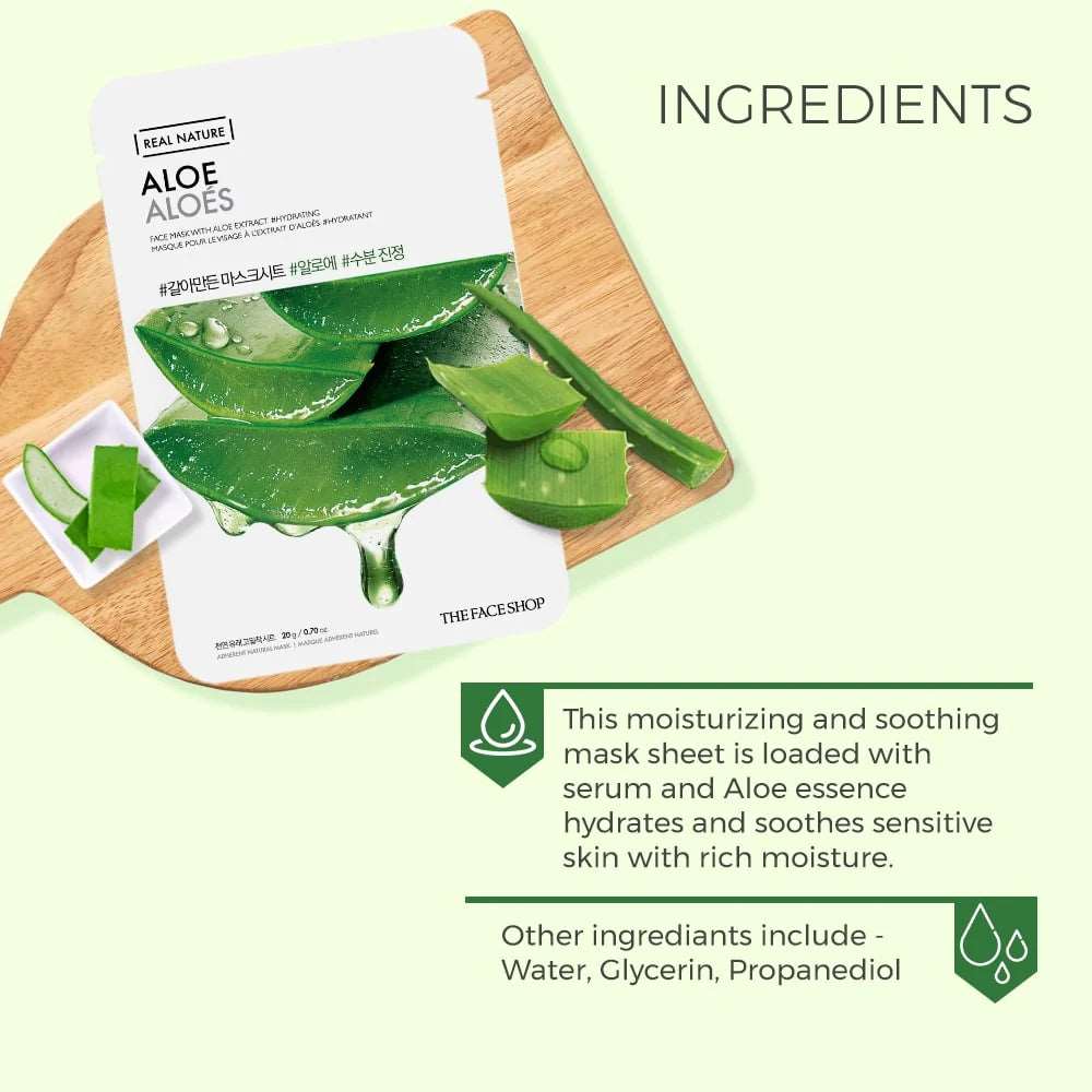 THE FACE SHOP Real Nature Aloe Face Mask (20g)