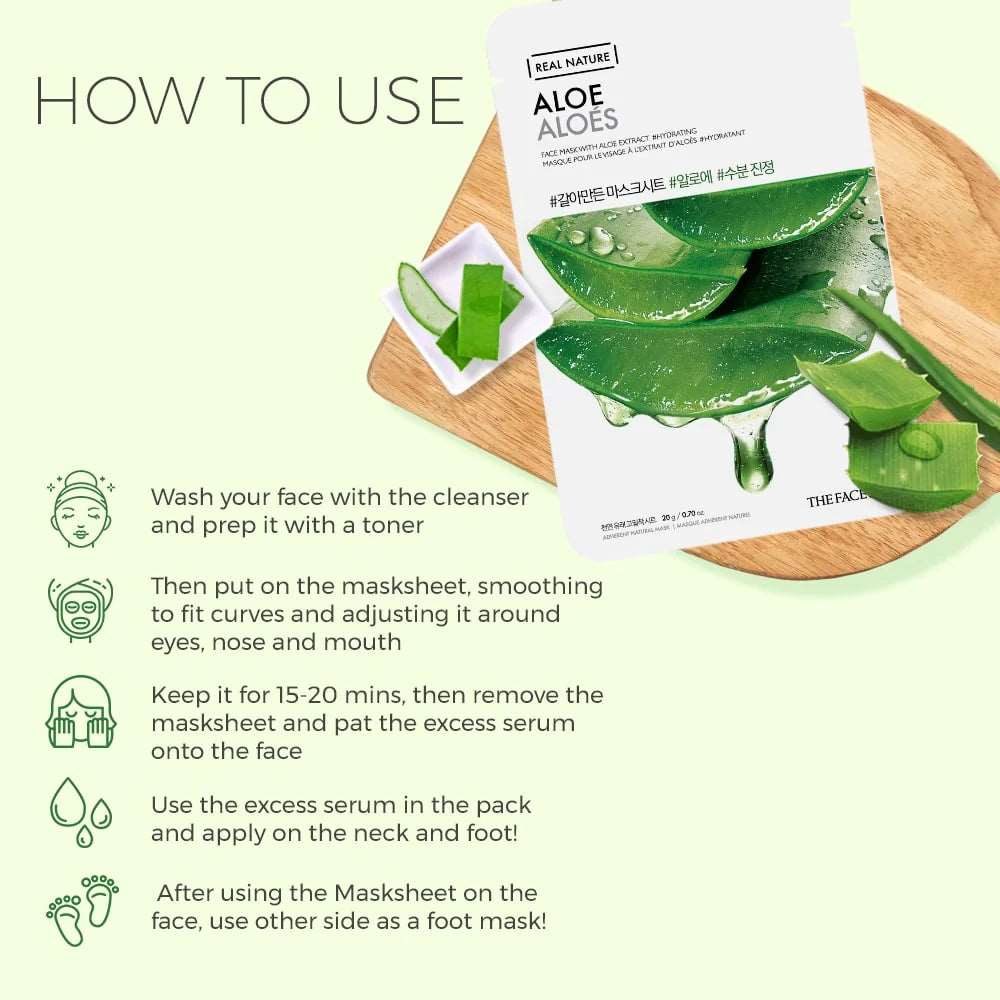 THE FACE SHOP Real Nature Aloe Face Mask (20g)