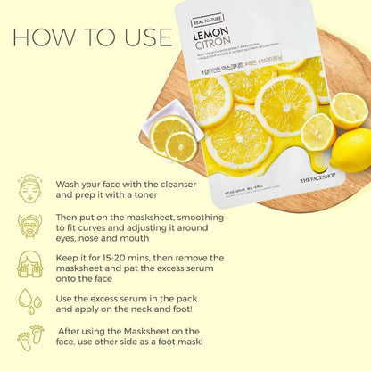 THE FACE SHOP Real Nature Lemon Face Mask (20g)