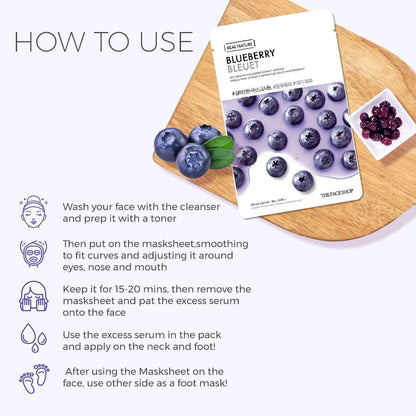 THE FACE SHOP Real Nature Blueberry Face Mask (20g)