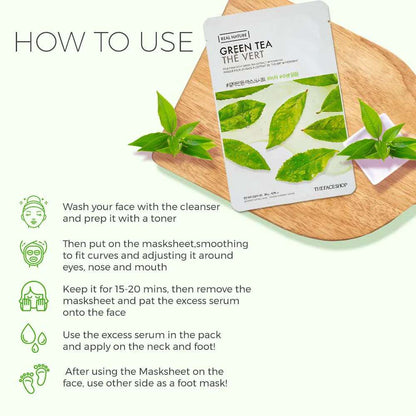 THE FACE SHOP Real Nature Green Tea Face Mask (20g)