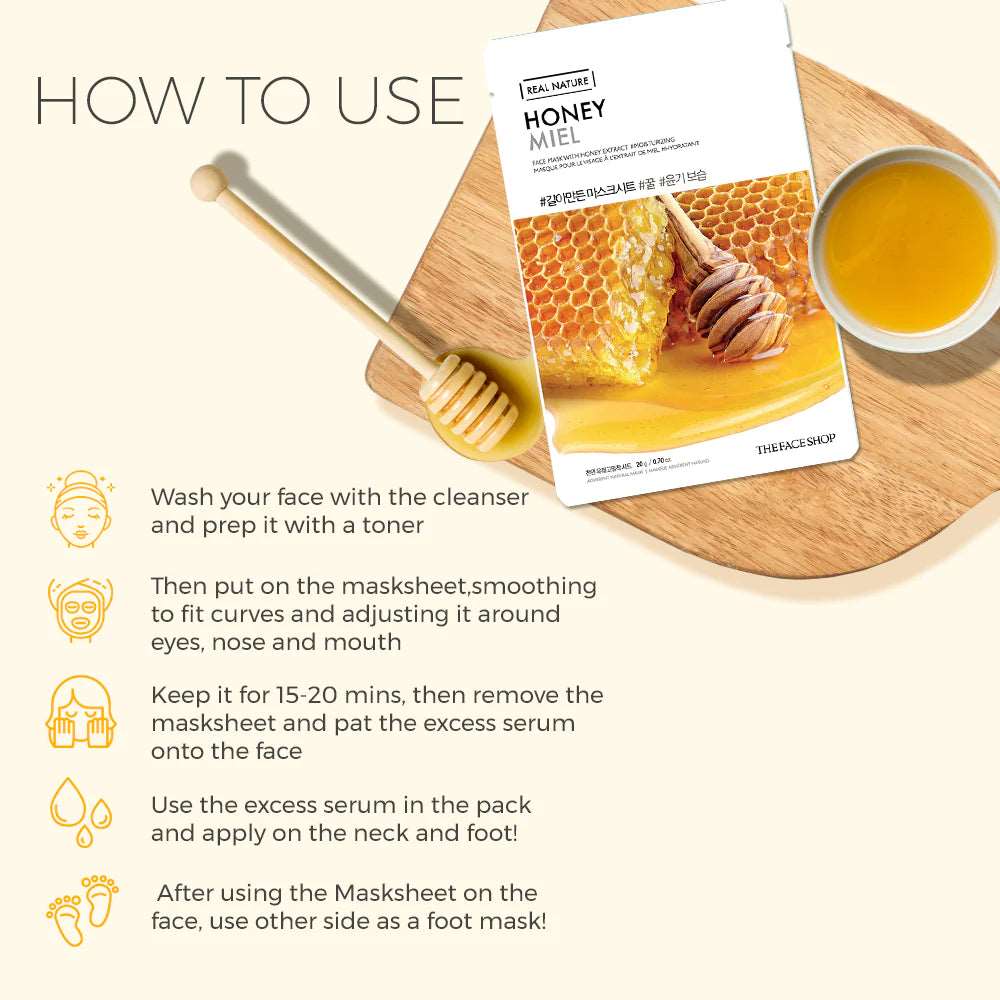 THE FACE SHOP Real Nature Honey Face Mask (20g)