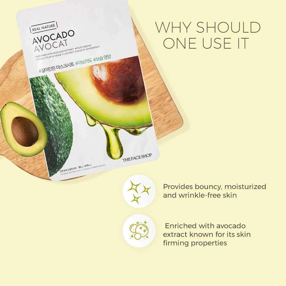 THE FACE SHOP Real Nature Avocado Face Mask (20g)