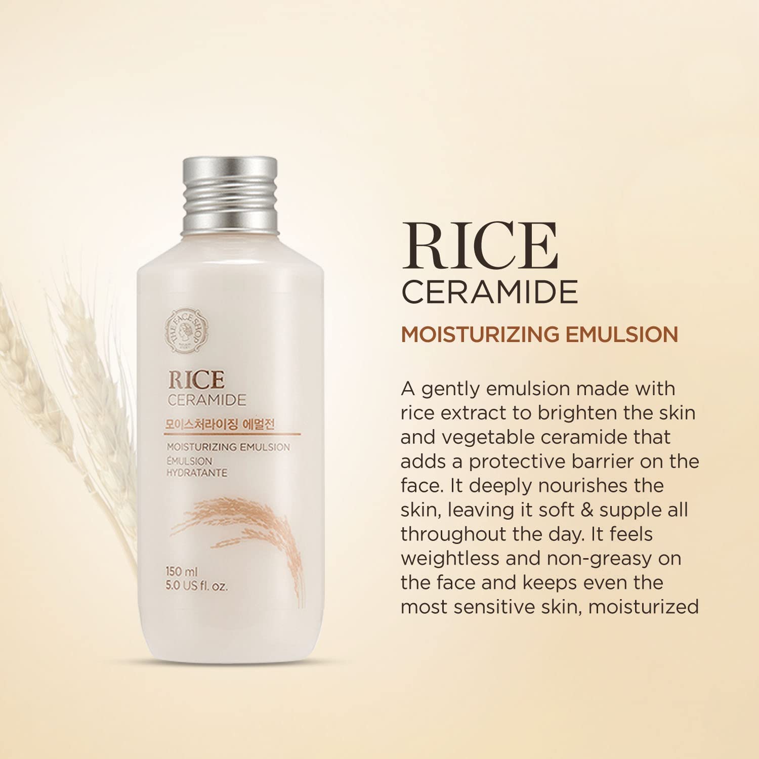 THE FACE SHOP Rice & Ceramide Moisturizing Emulsion (150ml)