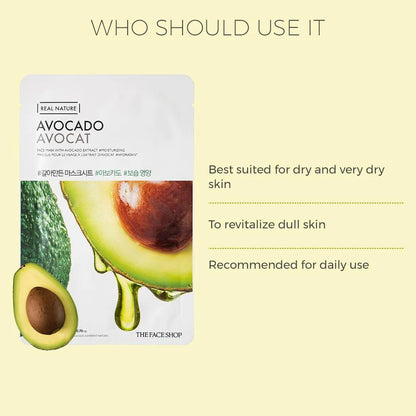 THE FACE SHOP Real Nature Avocado Face Mask (20g)