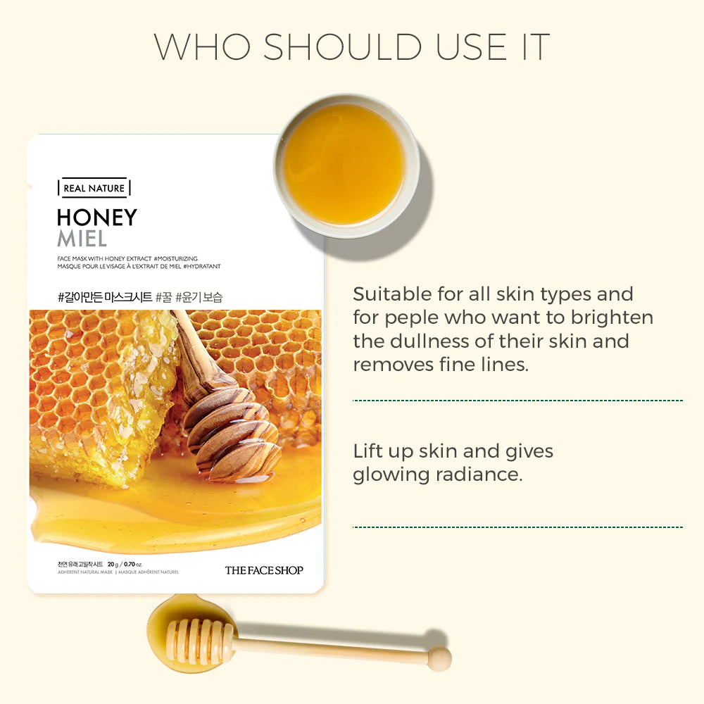 CIETTE BEAUTY - THE FACE SHOP Real Nature Honey Face Mask (20g)