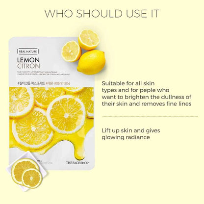 THE FACE SHOP Real Nature Lemon Face Mask (20g)