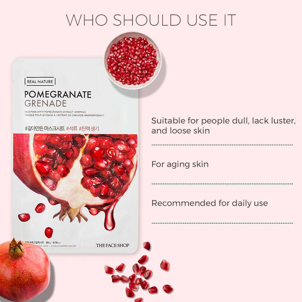 THE FACE SHOP Real Nature Pomegranate Face Mask (20g)