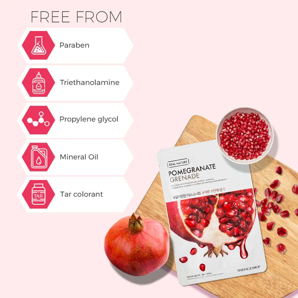 THE FACE SHOP Real Nature Pomegranate Face Mask (20g)