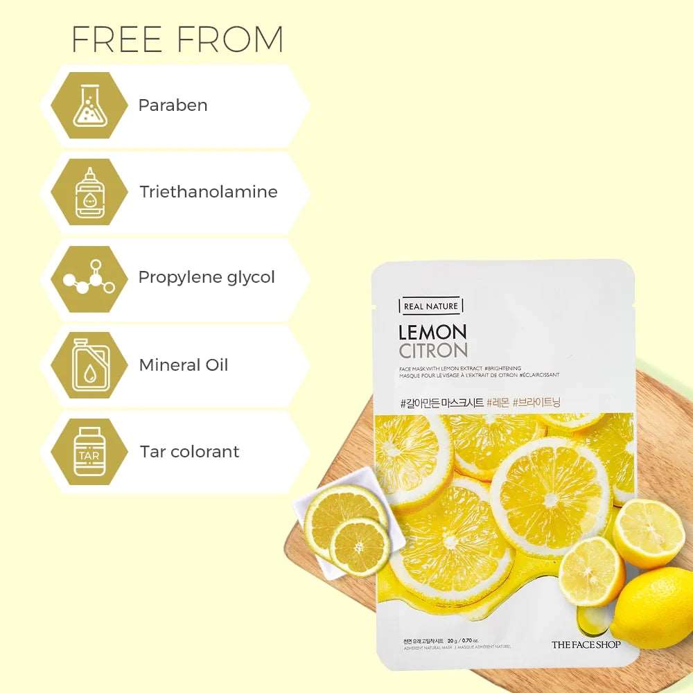 THE FACE SHOP Real Nature Lemon Face Mask (20g)