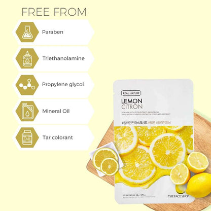 THE FACE SHOP Real Nature Lemon Face Mask (20g)