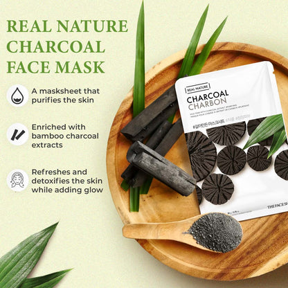 CIETTE BEAUTY - THE FACE SHOP Real Nature Charcoal Face Mask (20g)