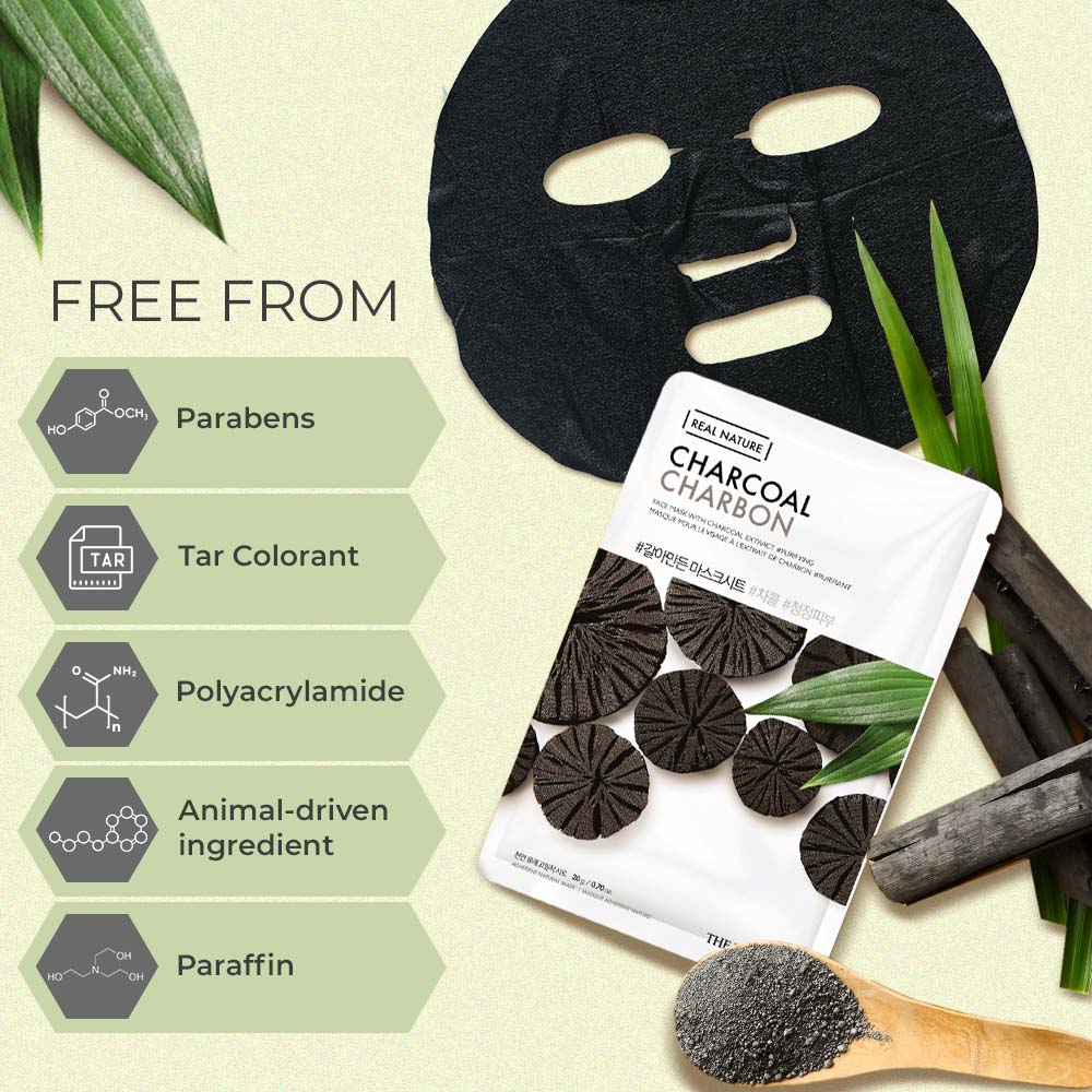 CIETTE BEAUTY - THE FACE SHOP Real Nature Charcoal Face Mask (20g)