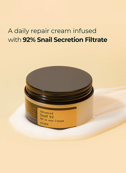 CIETTE BEAUTY - COSRX Advanced Snail Mucin 92 All In One Cream (100ml)