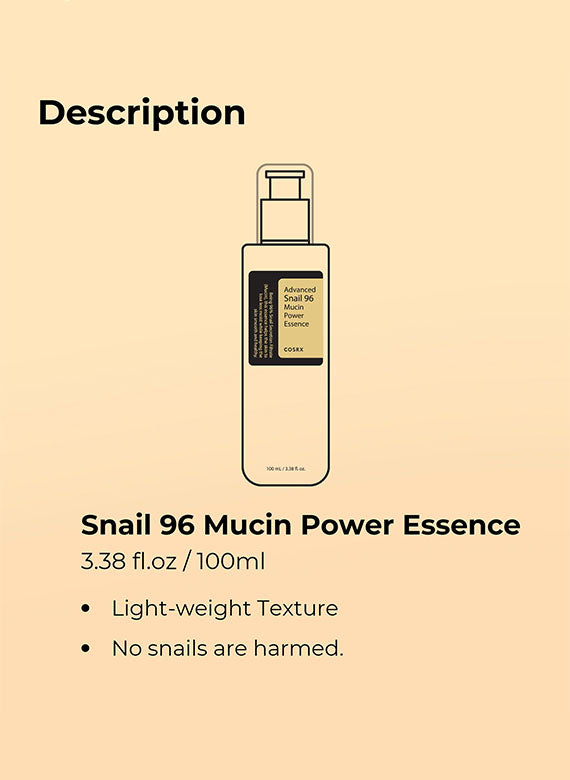 CIETTE BEAUTY - COSRX Advanced Snail 96 Mucin Power Essence (100ml)