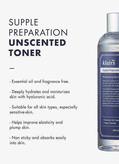 DEAR, KLAIRS Supple Preparation Unscented Toner (180ml)